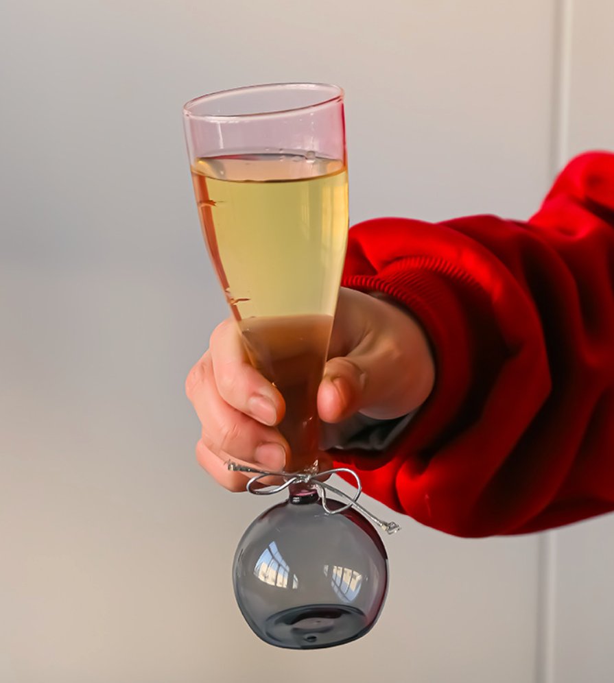Verre à champagne à bulles